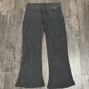 Gray Knit Flare Pants